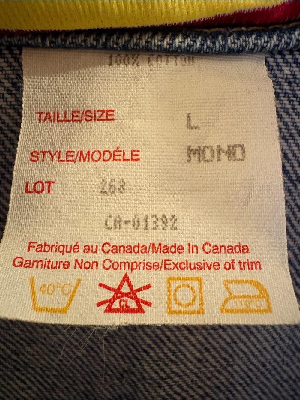 Vintage Mondetta Denim Trucker Jacket Medium Wash Jean Jacket, Sz L. - Picture 7 of 11